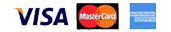 We accept Mastercard, VISA, and Amex credit cards